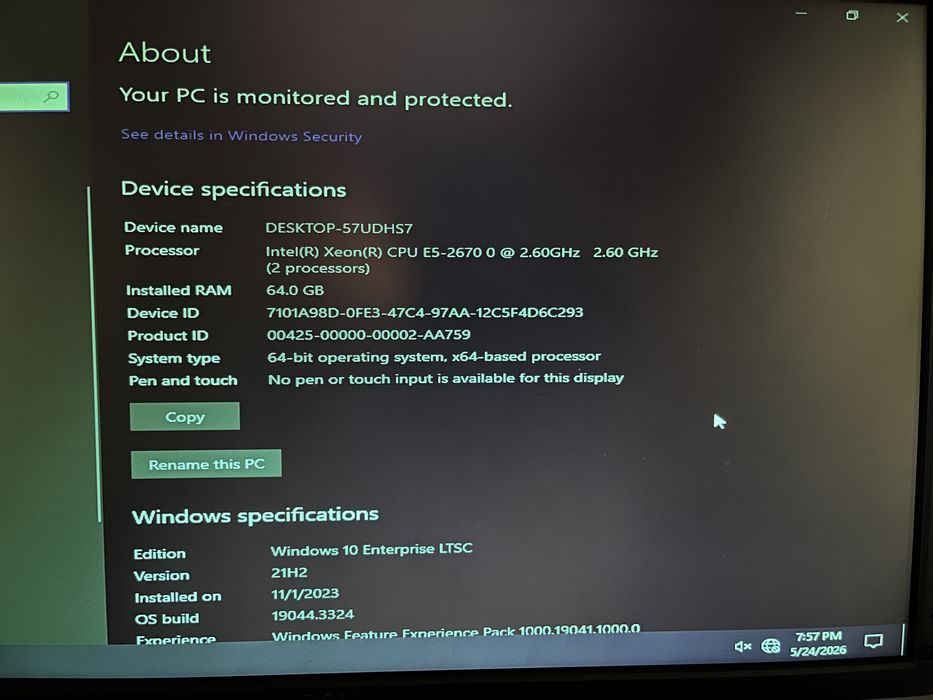 Lenovo C30 Xeon x2 CPU E5-2670 64 GB , HP Z420 Workstation E5-2680 64 GB,