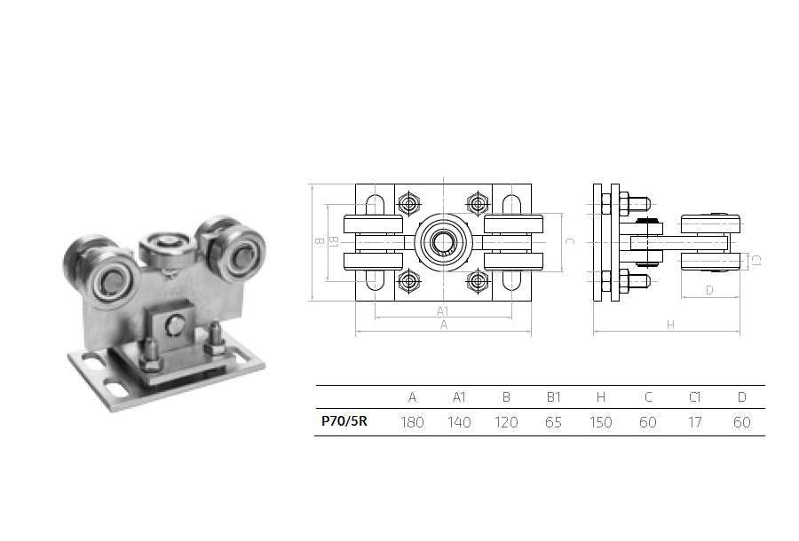 Kit autoportant 70x70mm + automatizare 500KG TAU-IT
