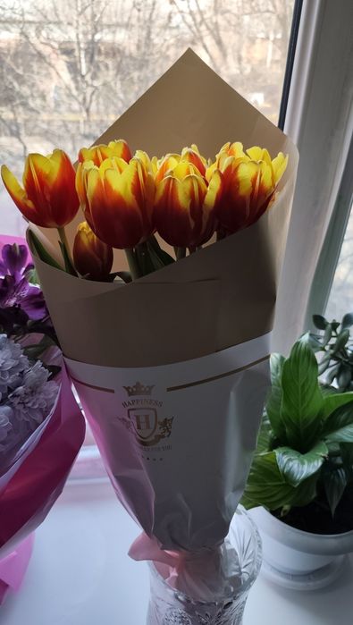 Цветы в букете Свежие