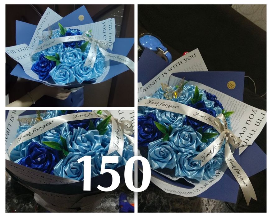 Букет из атласных роз