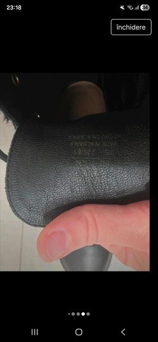 Ghete piele naturala Massimo Dutti