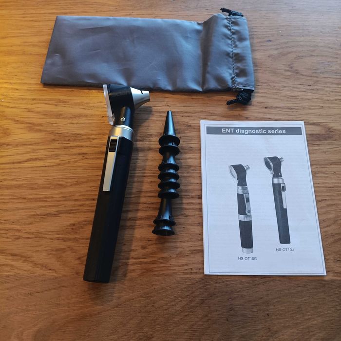 НОВО! Отоскоп комплект - ушен инструмент с LED светлина и 3x увеличени