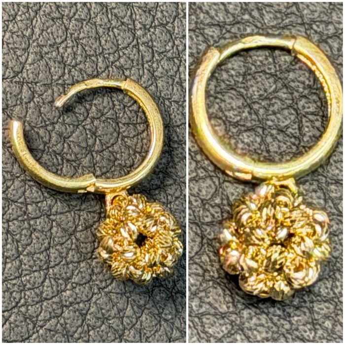 Златни обеци  топчетаЧИСТО НОВИ 14 карата 585 zlatni obeci zlaten gold