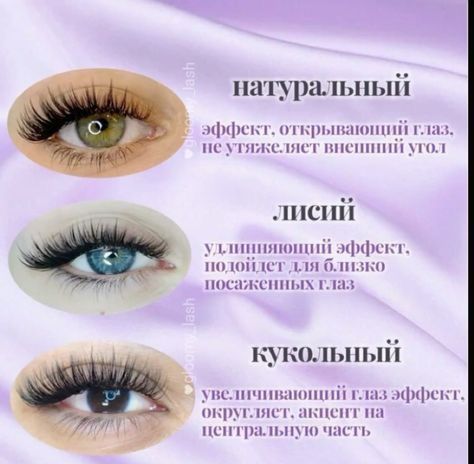 Наращивание ресниц все виды