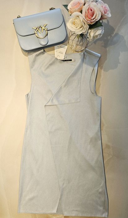 Сиво-син елек от "стреч"