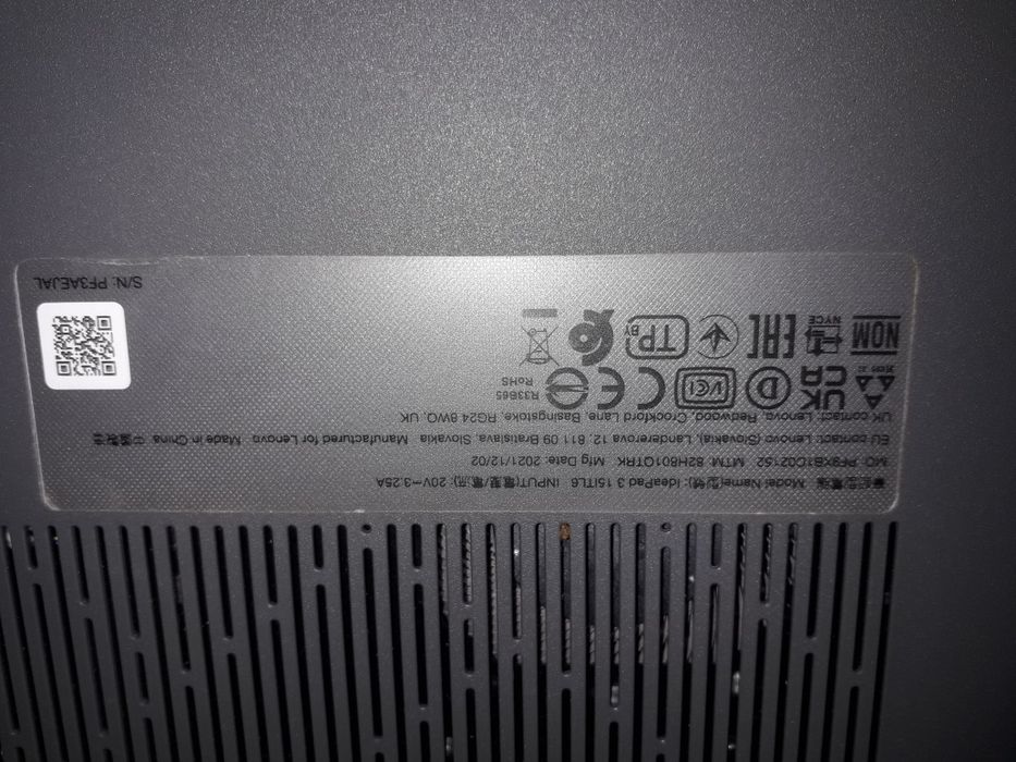 Lenovi ideapad 3 15 ITL6 CORE I3-1115 G4 4/250 SSD