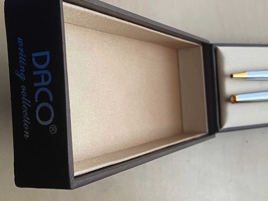 Set pix si stilou DACO crom auriu