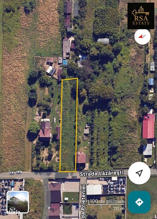 Teren intravilan de vanzare Bujoreni Lazaresti Valcea, 1200 mp, utilit