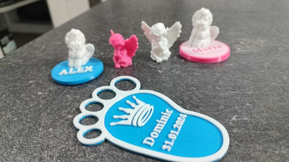 Realizez printari 3d/ Marturii Nunta/Botez/Brelocuri/ PERSONALIZATE