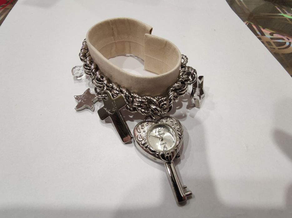 Dufonte браслет с шармами и часами