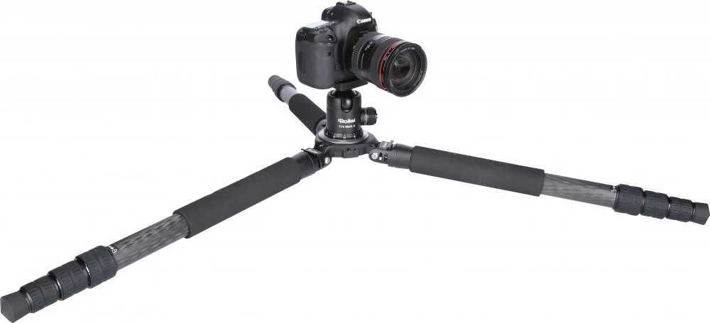 Trepied Rollei Rock Solid Alpha Mark II Carbon - kit + cap cu bila