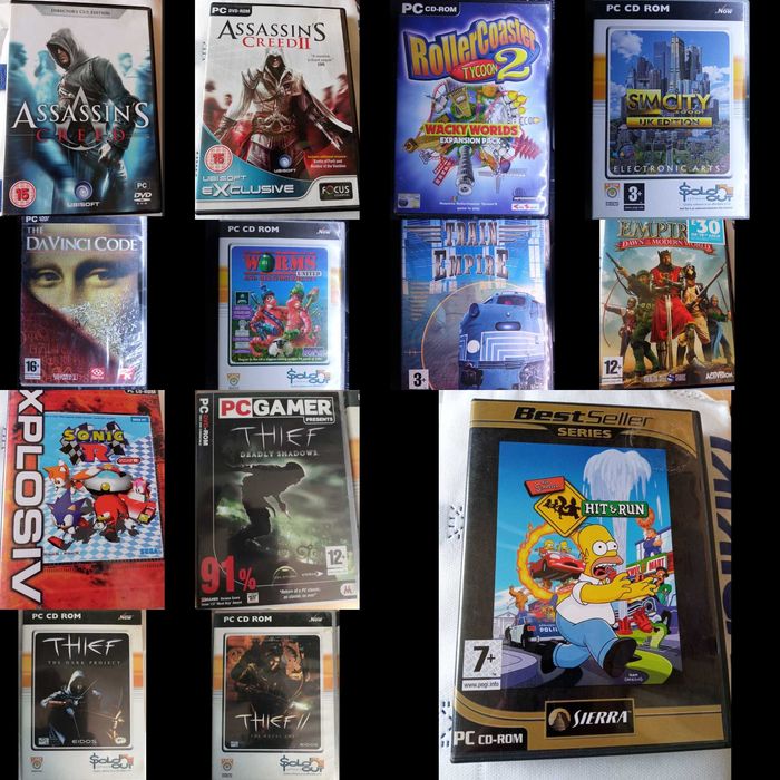 Колекция класически PC игри - Assassin's Creed, Thief, Simpsons Hit & Run и др.