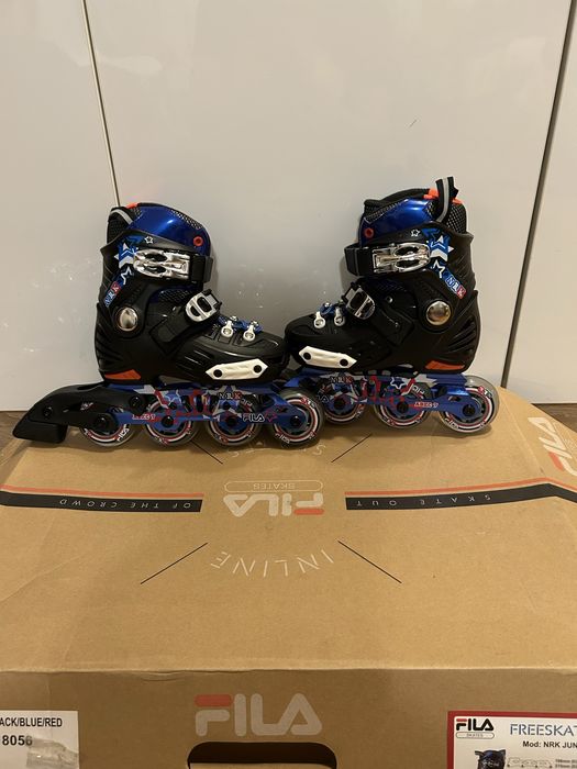 Patine Rotile Role FILA Nrk Junior, marime 28-31, noi, aluminiu