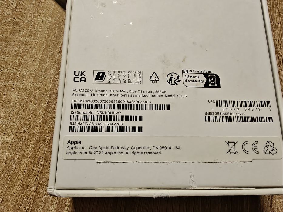 iPhone 15 Pro Max  Blue Titanium