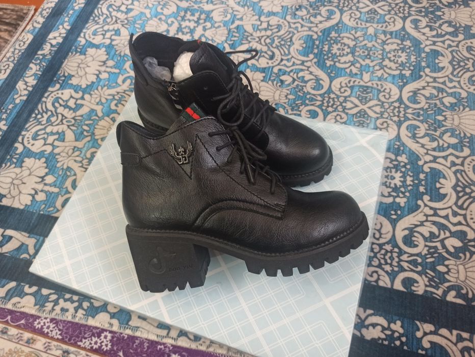 Ботинки эко кожа утепленные на флисе