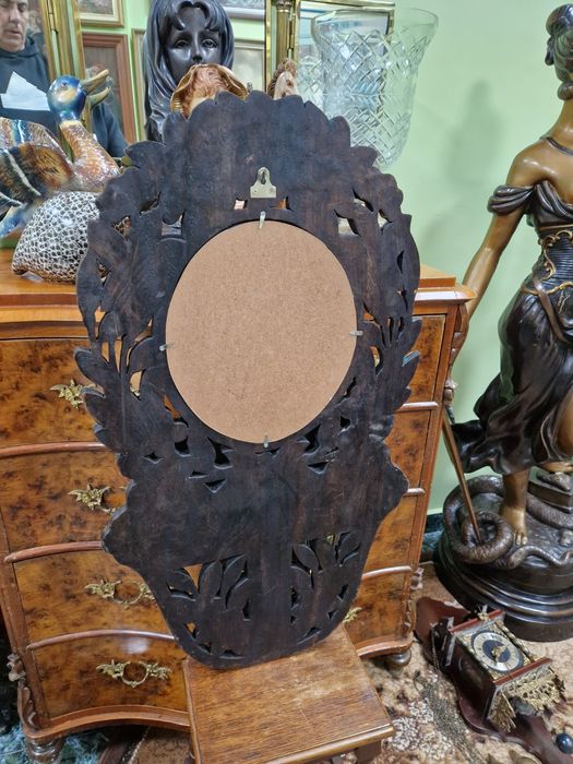 Много старо английско антикварно дървено огледало