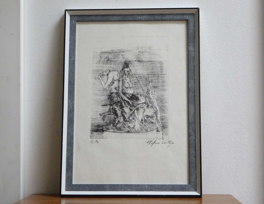 Gravura Stefan Caltia, ‘Circ’ - Tablou vechi deosebit