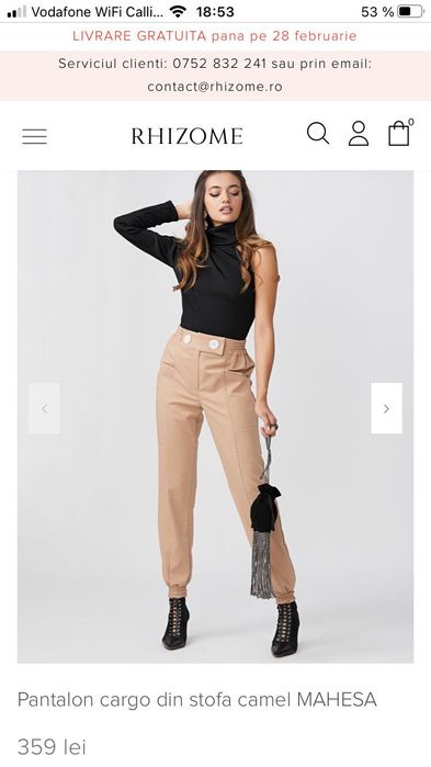 Pantaloni rhizome-cargo/massimo dutti