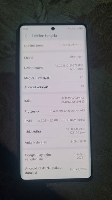 HONOR X9a ideyal 6+5/128