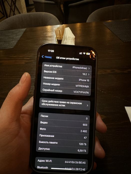 iPhone 15 128gb черный