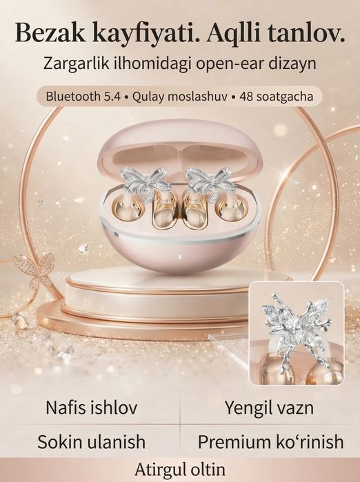Simsiz naushnik, Bluetooth quloqchin, dekorativ dizayn