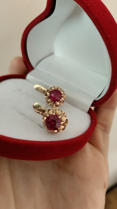 Советские серьги 583 пробы