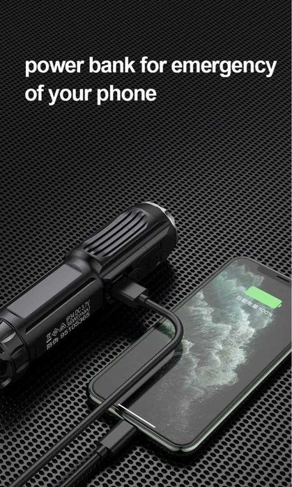 LED Фенер Superfire F15-T (2000lm) дисплей, Powerbank