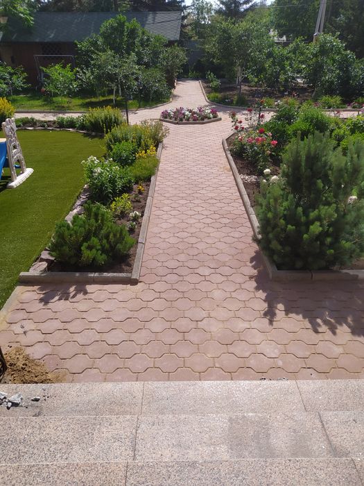 Облагораживание: Укладка брусчатки