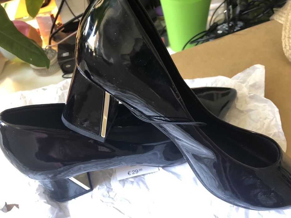 OVS, Pantofi negri de lac, noi, 36