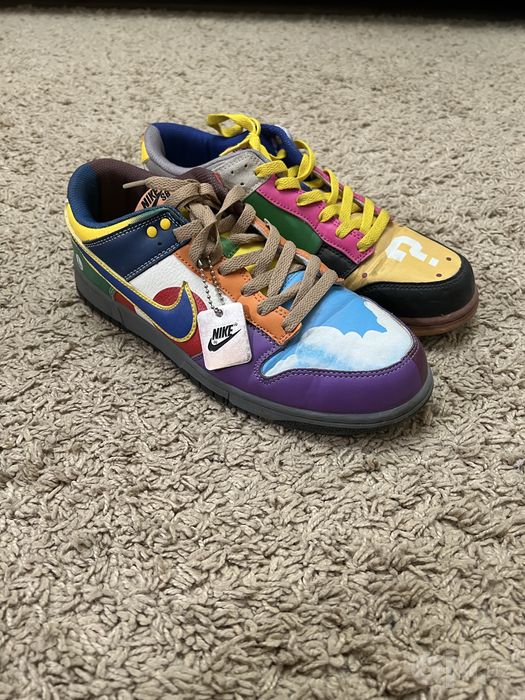 Кастомные Nike Dunk Low «What The Super Mario» 43 размер