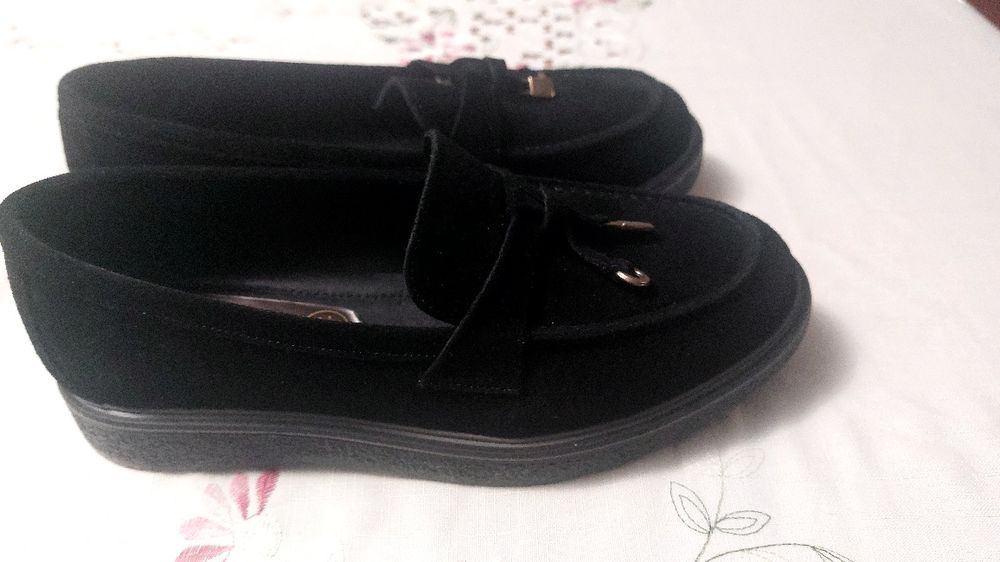 Лоферы из натуральной замши