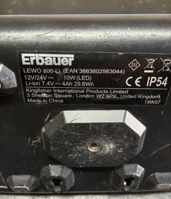 Lanterna erbauer cu acumulator