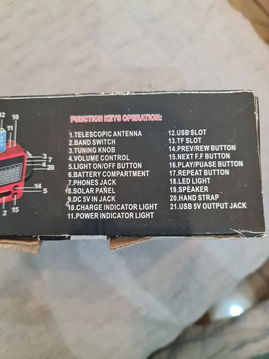 Блутут радио FP-9007BT-S,соларен панел и тн