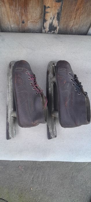 Коньки коньки размер 34 СССР советские кожа сталь не порватые для фигу