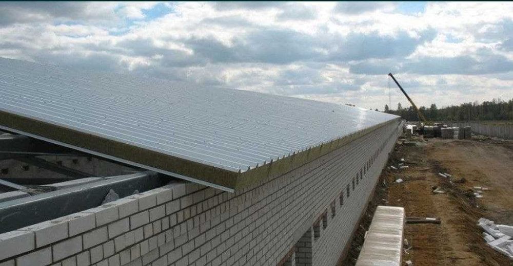 Склад, Амбар, Цех, Магазин, Навесы из Сэндвич-панель/Sendvich panel.