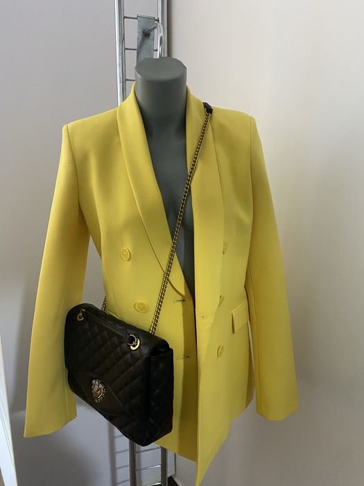 Sacou drept cu guler smoching Zara ZW