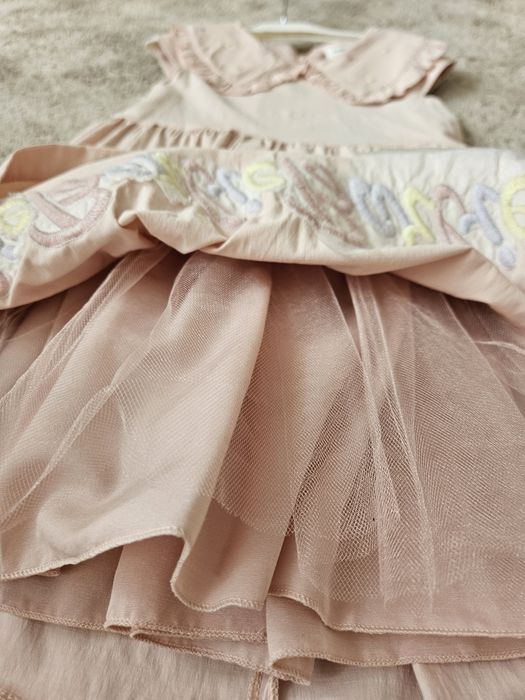 Детска официална розова рокля