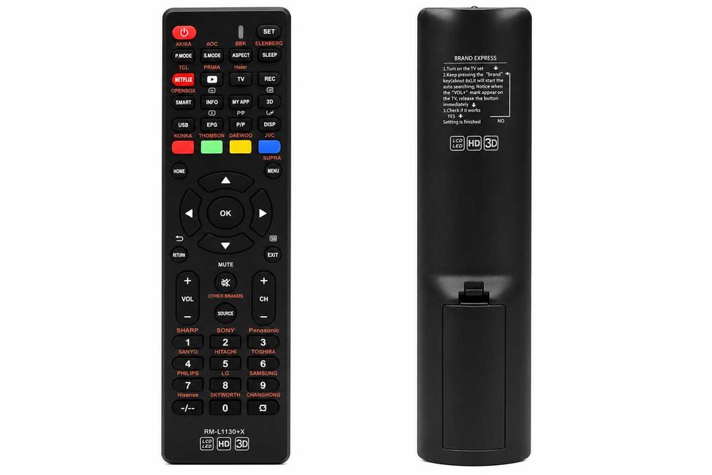 Универсално дистанционно за климатик или телевизор  (LCD/LED/Smart TV) – съвместимо с много модели