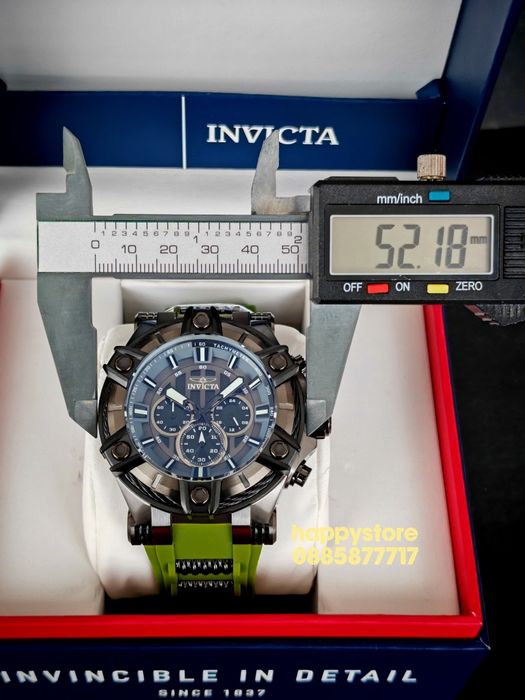 INVICTA Gunmetal green/black 52 mm, Инвикта нов ръчен часовник