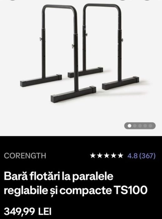 Bară flotări la  paralele reglabile si compacte TS100