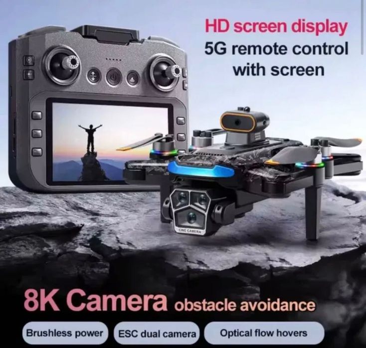 Drona noua 8k 3 camere video