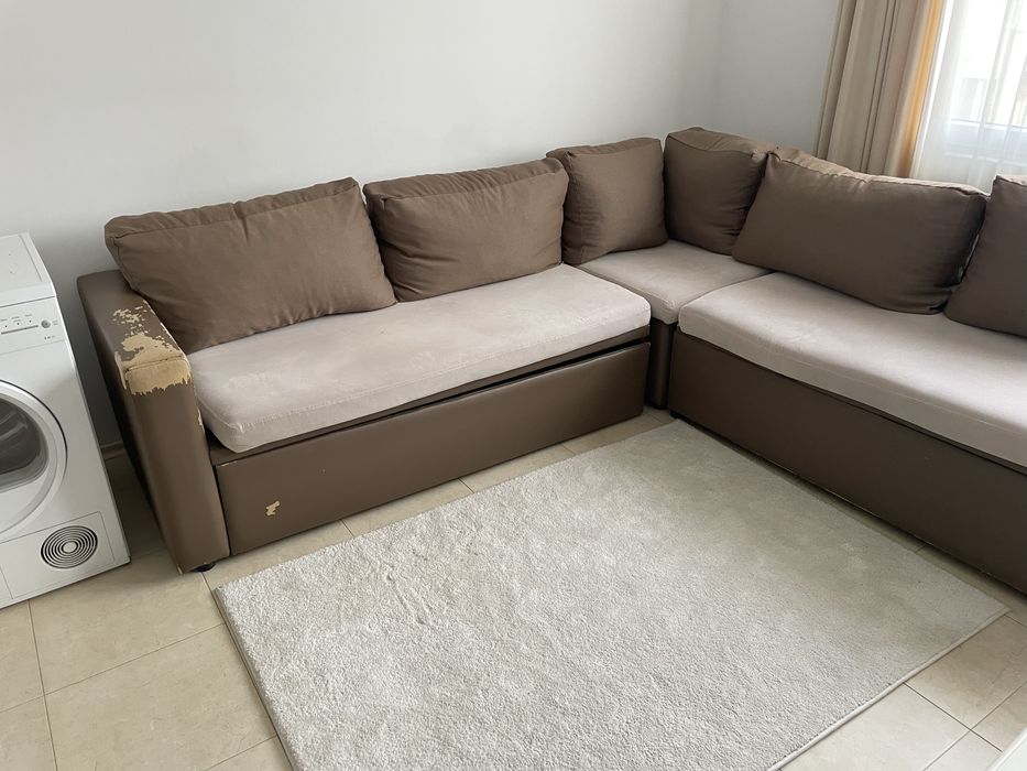 Ъглов разтегателен диван. Холова гарнитура 270 / 230 см.