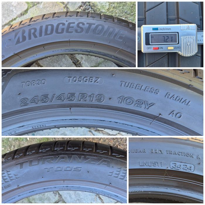 O bucată 245/45 R19 vară - una Continental Bridgestone