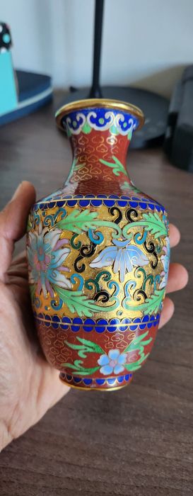 Veche vază cloisonné 16 cm