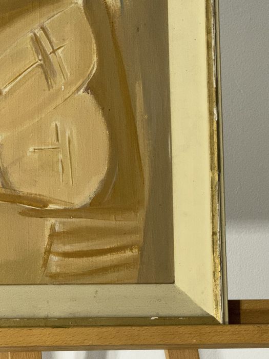 Scurtă Rugăciune, Tablou Original Semnat Liviu Lăzărescu, Ramă Lemn