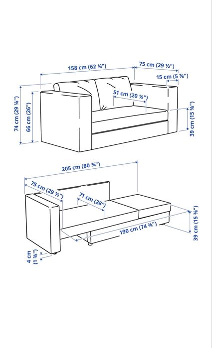 Canapea IKEA extensibila 2 locuri
