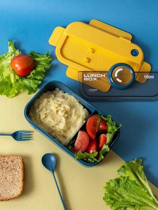 Lunch Box с ложкой и вилкой для школьников – ПОДАРКА