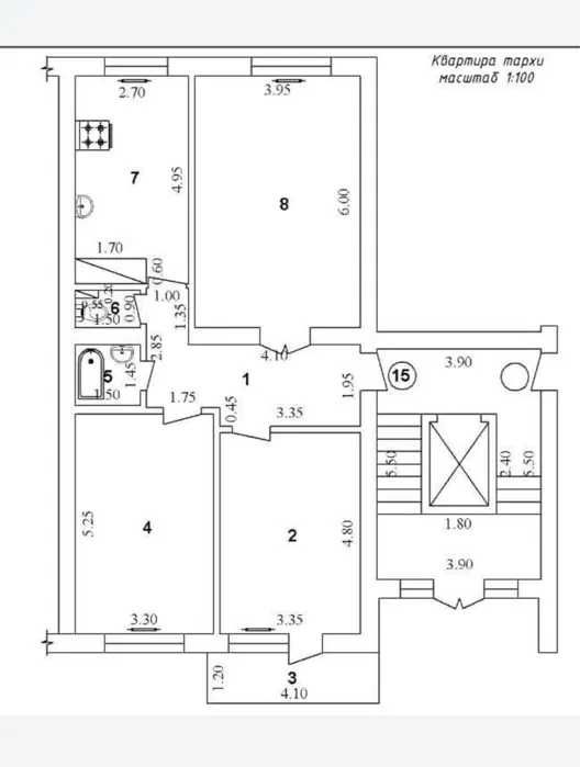 3х Комнатная Квартира Ул Махтумкули ор-р IT-Park. ARCA Мебель 85кв.м