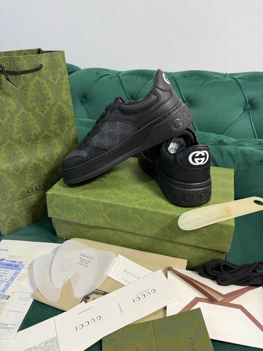 Adidasi Gucci GG piele naturala 100% Full Box colectie noua