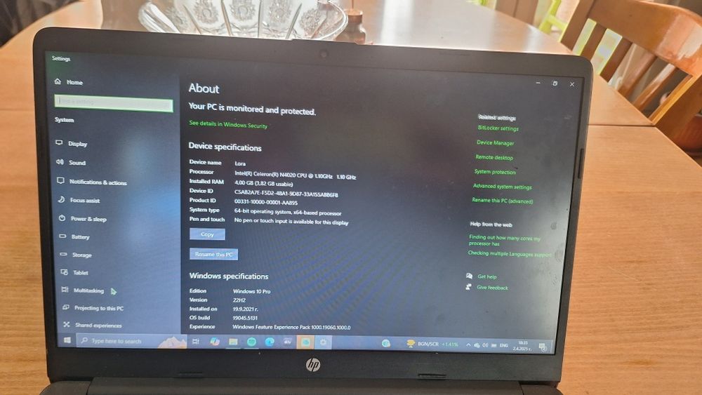 Лап Топ HP Intel Celeron 15.6'